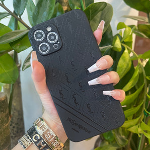 Étui de téléphone noir tendance (Oui) 