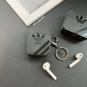 Black Trendy Airpods Case ( Leaf )