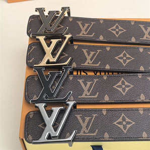2 Color Buckle Love Belt (Brown Pattern)