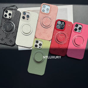 iPhone-Hülle „Litchi Leather Love“ mit Magsafe-Halterung 