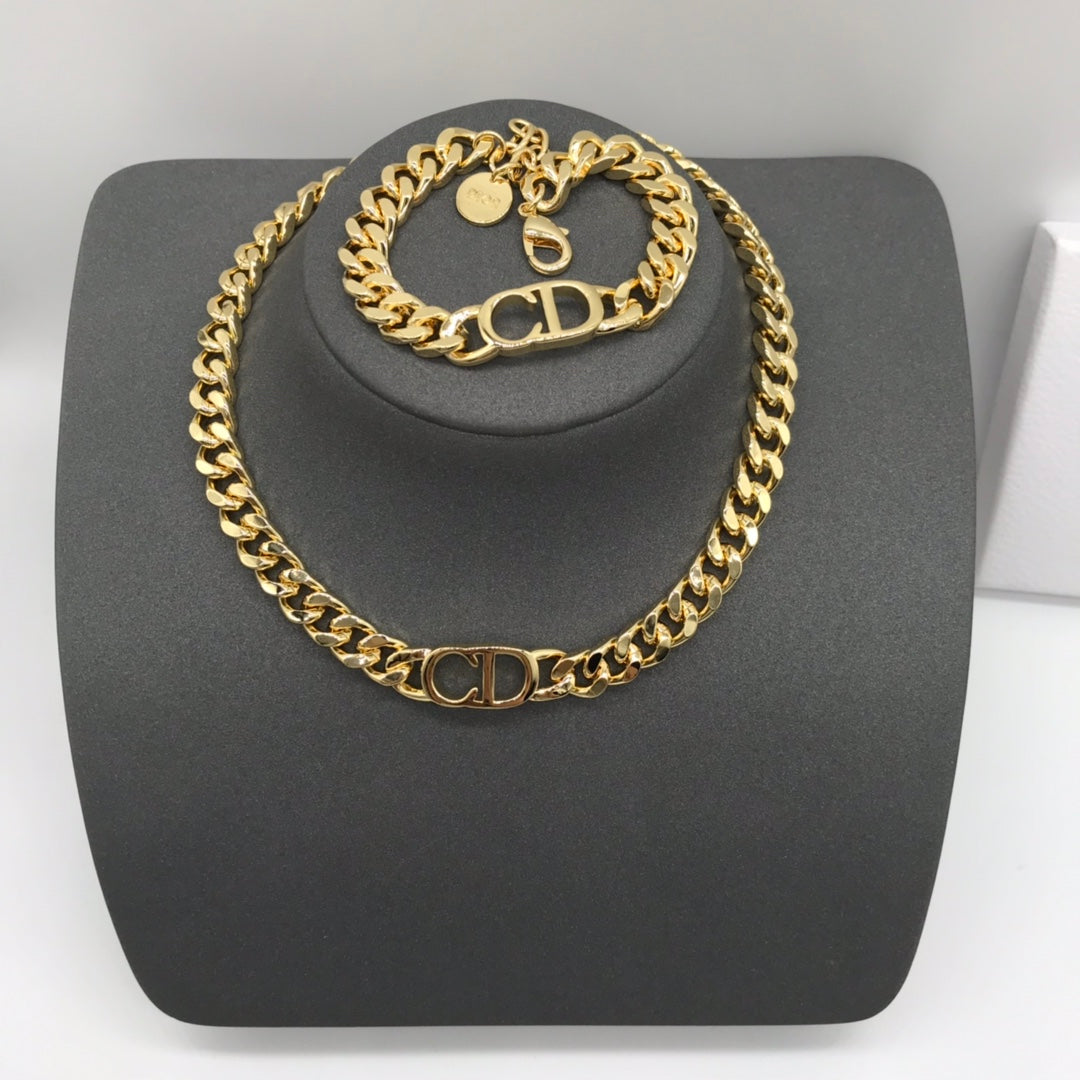 Dove Gold Chain Design Halskette & Armband 2 Set