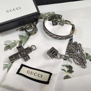 Vintage Guccl Earrings & Necklace & Bracelet & Ring