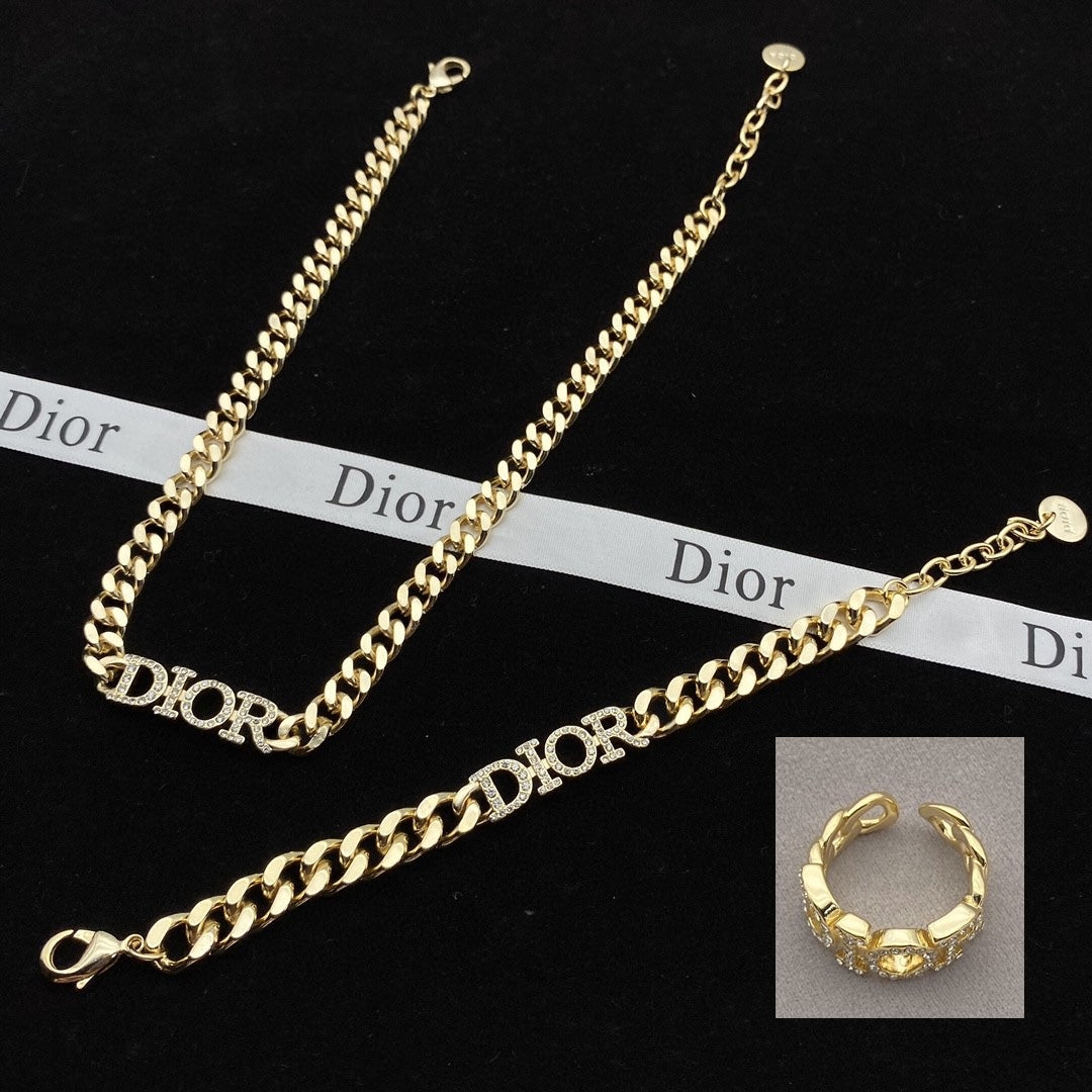 Dove Filigran Design Halskette & Armband & Ring Set