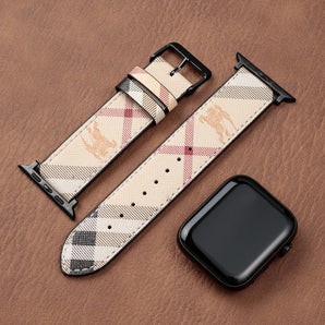 Bracelet classique en cuir fait main pour Apple Watch