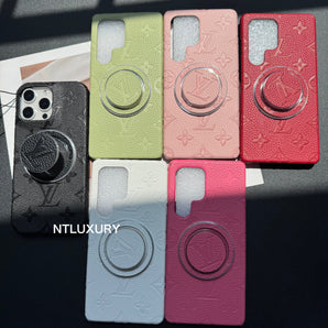 Litchi Leather Love Samsung Case with Magsafe Holder