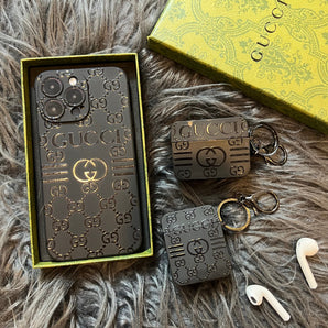 Black Trendy Airpods Case ( G )