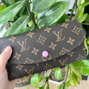 Long Brown/Pink Flower logo Wallet *comes with box*