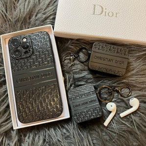 Black Trendy Airpods Case ( Small D)