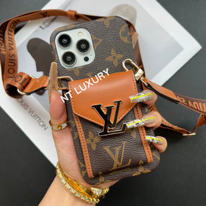 Étui Samsung vintage à motif floral avec cordon et poche pour cartes 