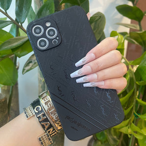 Étui de téléphone noir tendance (Oui) 