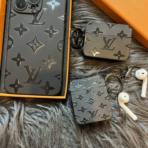 Étui AirPods noir tendance (M Love) 