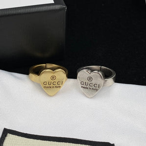 Bague ouverte en forme de cœur vintage 
