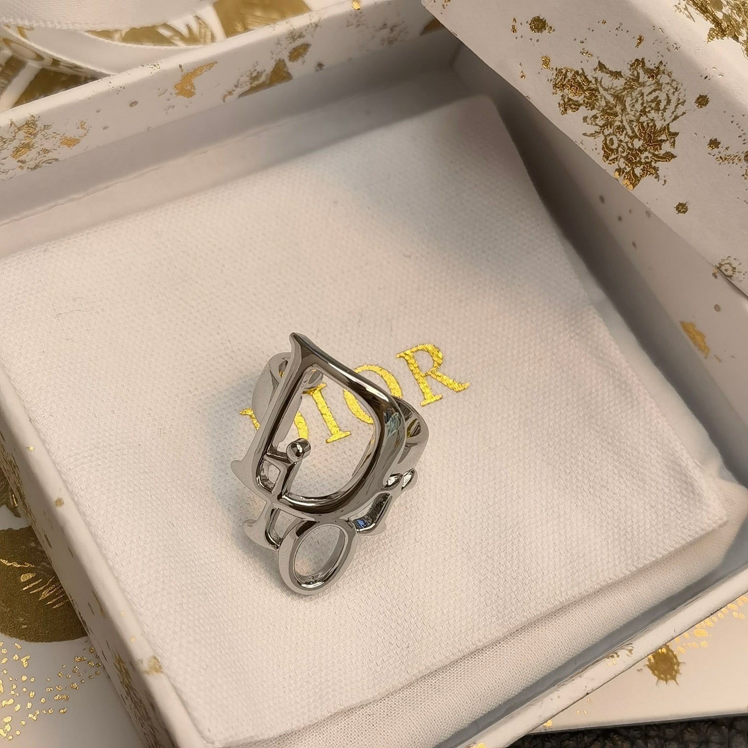 Hollow LetteRing Open Ring