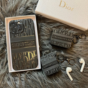 Étui AirPods noir tendance (mignon D) 