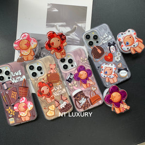 Schickes, flauschiges Liebesdesign mit MagSafe-Halterung 