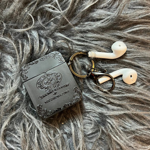 Black Trendy Airpods Case (Heart)