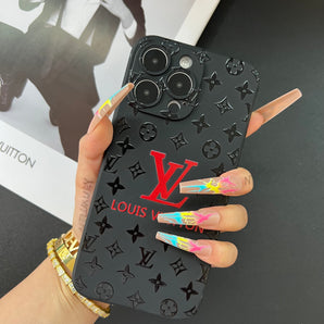 Black Trendy Phone Case ( Big Love For Red)