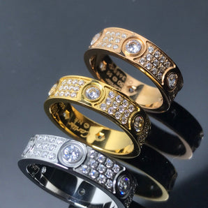 Gold Diamond Love Ring