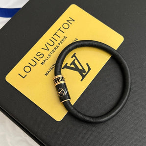 Modisches Universalarmband aus Rindsleder und Titanstahl 