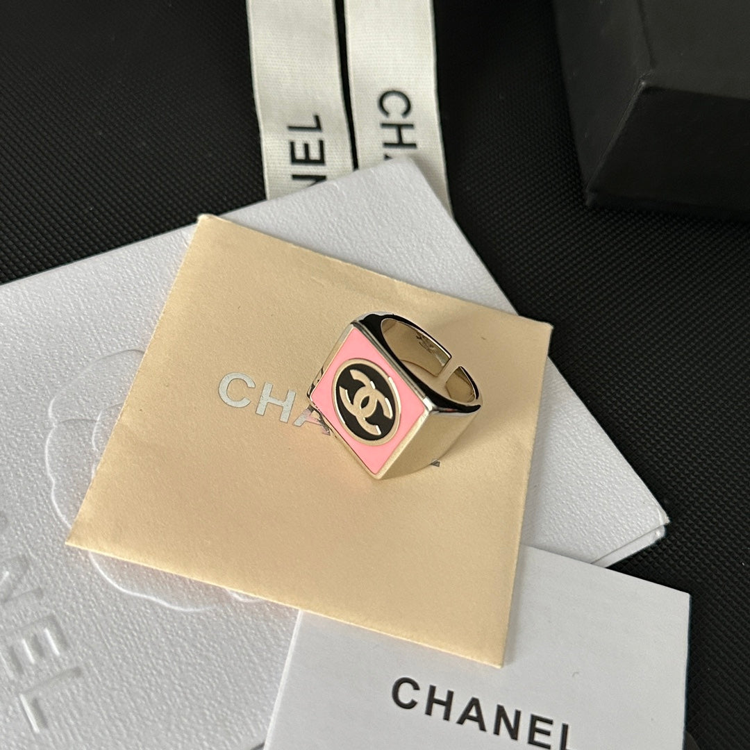 Enamel star open Ring