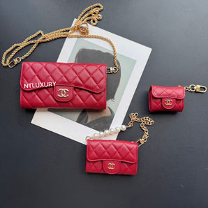 Coco Fine Wallet 3 Set (Dark Red)