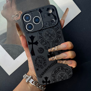 Black Trendy Phone Case (Full Heart)