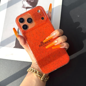 Étui de téléphone orange (cheval)