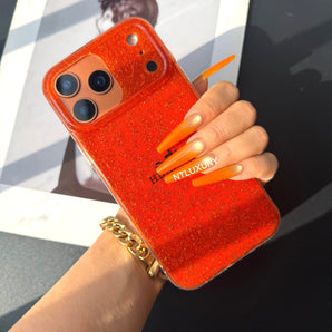 Étui de téléphone orange (cheval)