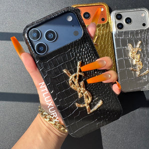 Coque de téléphone cool en peau de serpent « Oui, fille »
