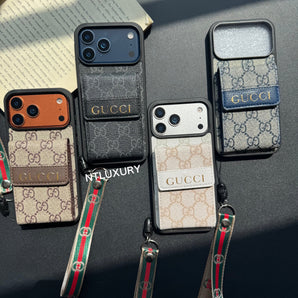 New Fancy Traditional Phone Case with Purse & Stripe (Good)
