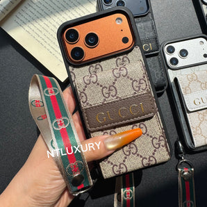 New Fancy Traditional Phone Case with Purse & Stripe (Good)
