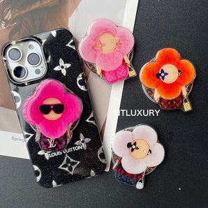 Colorful Design MagSafe Phone Case with Holder (Black)