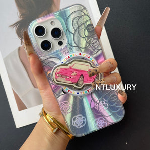Étui de téléphone Laser Car Girl avec support Magsafe 