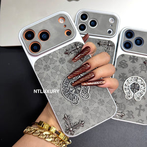 Orange Juice Chrome Grey Phone Case