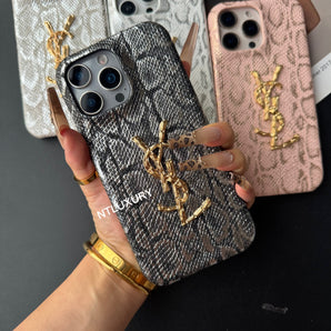 Coque de téléphone YES en peau de serpent