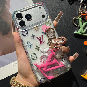 Baby's Breath Love Transparent Phone Case With Pendant