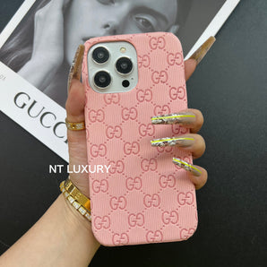 Coque de téléphone colorée au design soigné (rose) 