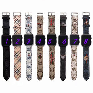 Bracelet de montre fantaisie à imprimé floral GG pour iWatch 