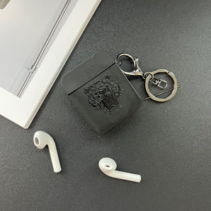 Black Trendy Airpods Case ( Tiger )