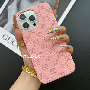 Coque de téléphone colorée au design soigné (rose) 