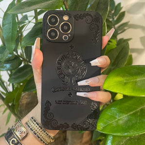 Étui de téléphone noir tendance (Cœur) 