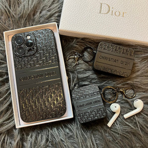 Black Trendy Airpods Case ( Small D)