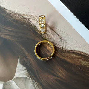 Gold Diamond Love Ring