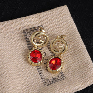 Good Fancy Design Bracelet & Earrings & Necklace(Red)