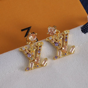 Love Colorful Diamond Earring