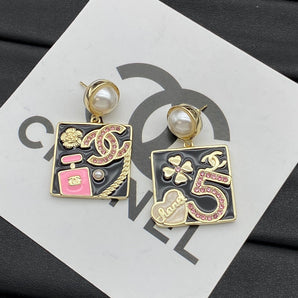 Square Coco Girl Earrings