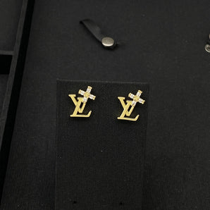 Golden Love Girl Earrings Stud