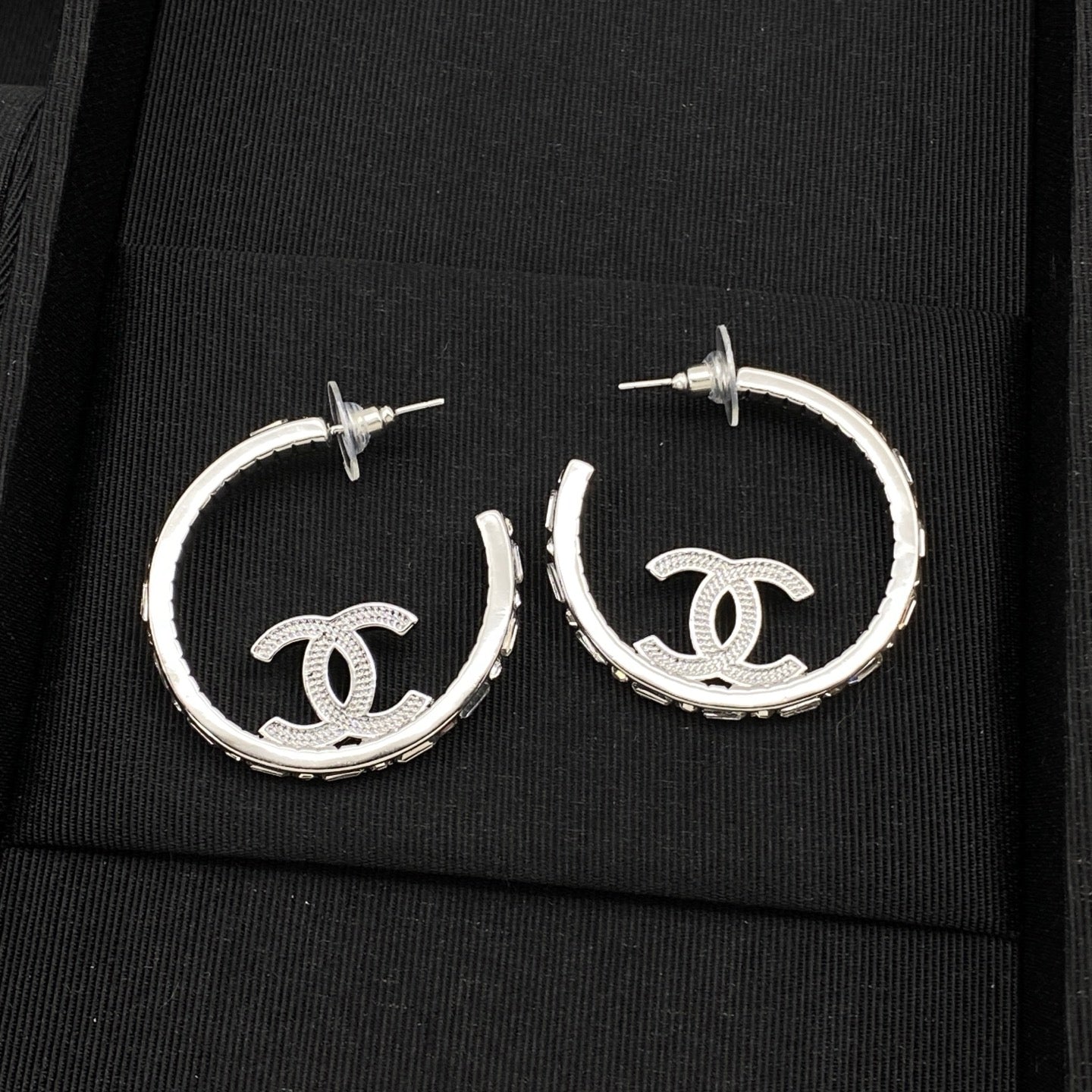 Cute Silber CC Creolen OhrRing