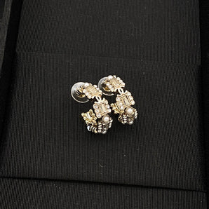Mini CC Glitter Earrings
