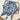 Chessboard Love Long Silk Scarf (Blue)
